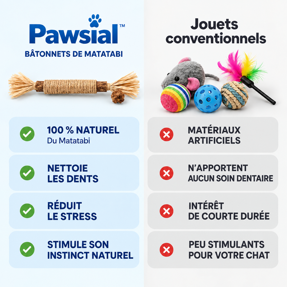 Bâtonnets Dentaires au Matatabi pour Chats — Pawsial™